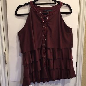 White House Black Market Burgundy Top